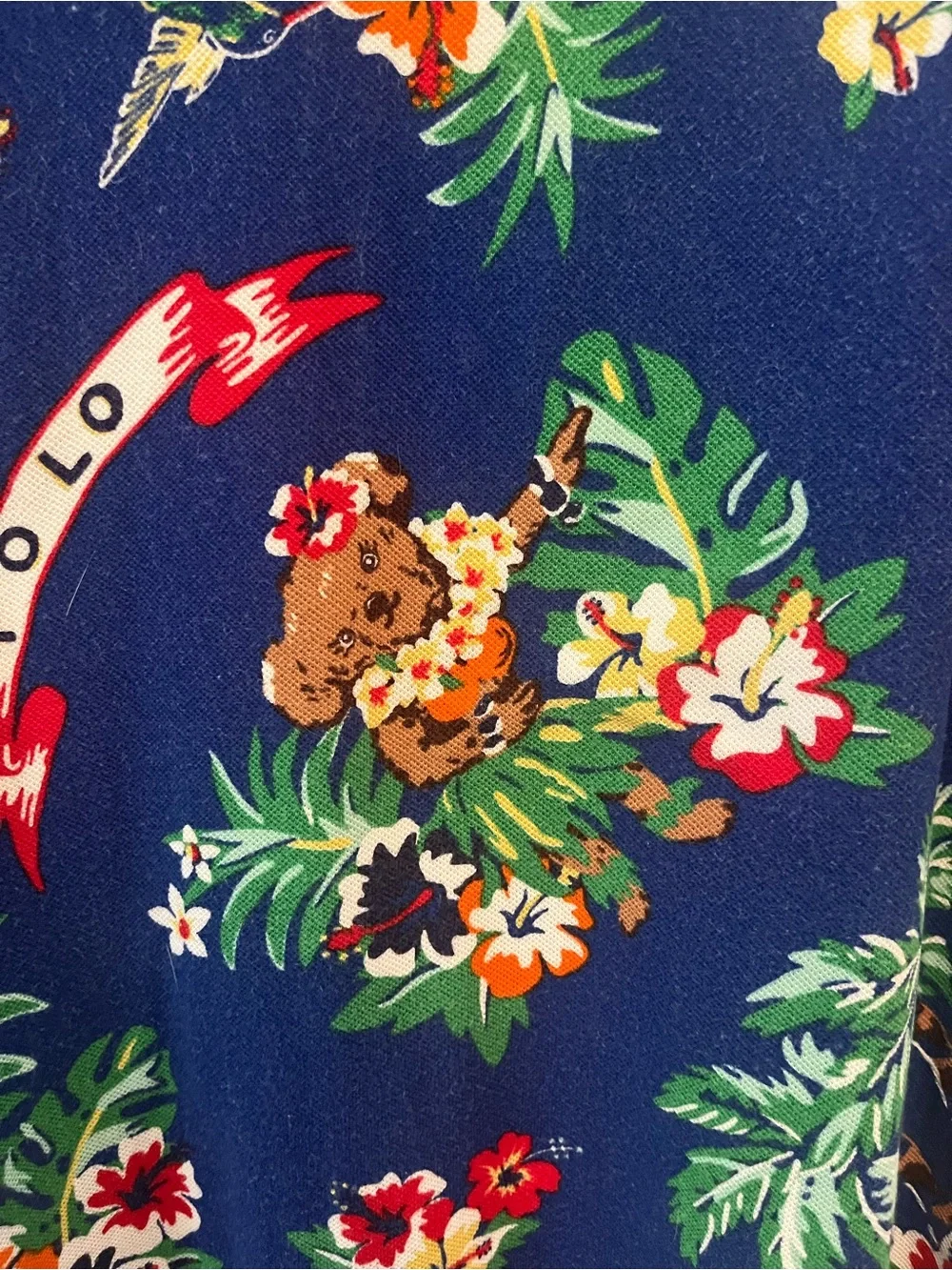 Polo Ralph Lauren Tropical Polo Bear Hawaiian Shirt XL